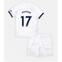 Tottenham Hotspur Cristian Romero #17 Heimtrikotsatz Kinder 2023-24 Kurzarm (+ Kurze Hosen)